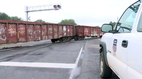 A Union Pacific train derailed in Jewett, TX at the U.S. Highway 79 rail crossing near Farm to Market 347 on October 16, 2013. 