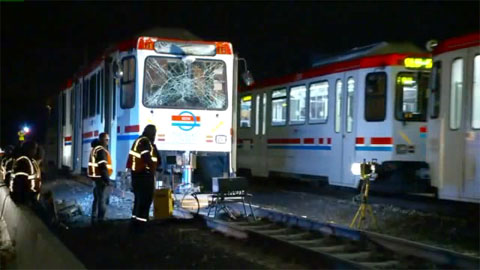 Two passengers and a railroad worker were injured when a TRAX commuter train crashed into a decoupled rail car that was sitting on the tracks in Midvale, UT on November 6, 2013. 